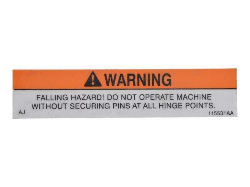 115531 Decal, Warning Falling | Skyjack