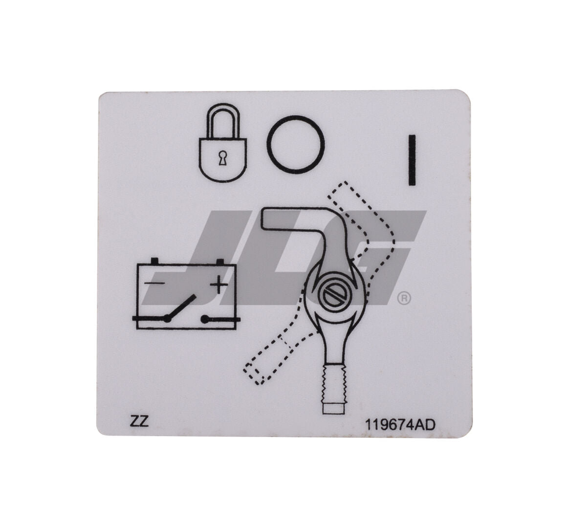 119674 Decal, Emer Battery Discon | Skyjack