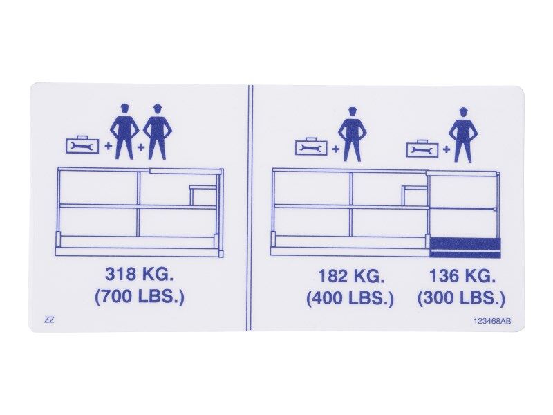 123468 Decal, Capacity | Skyjack