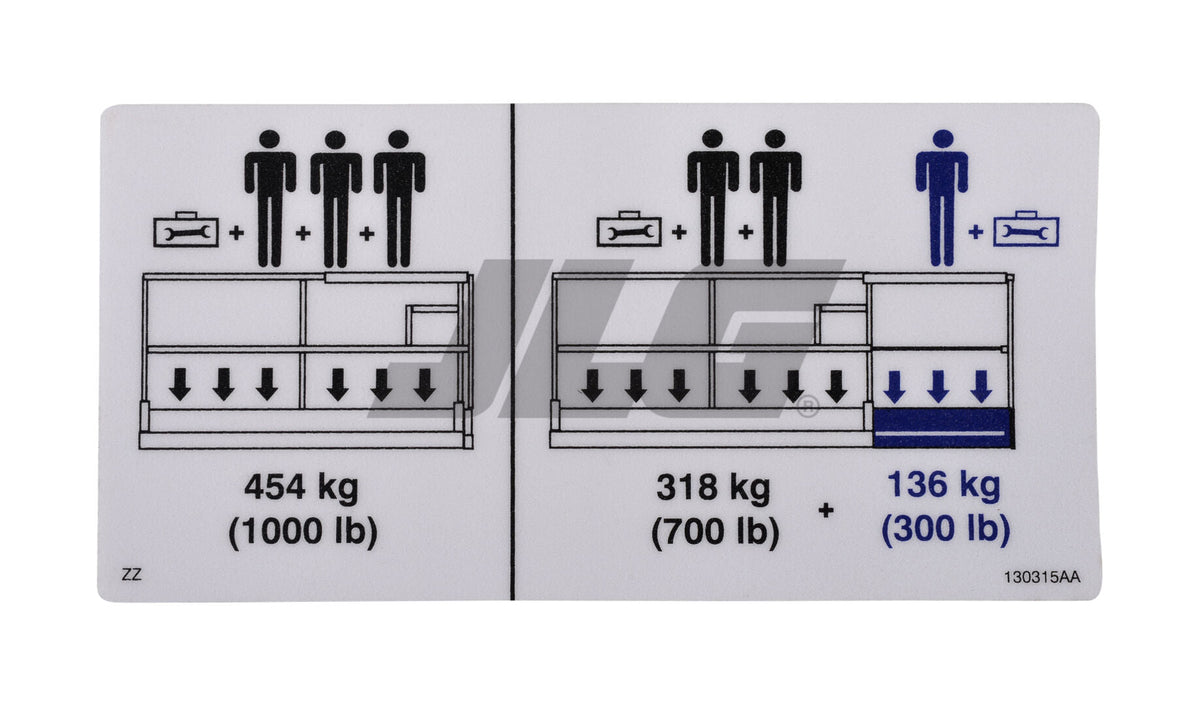 130315 Decal, Capacity | Skyjack