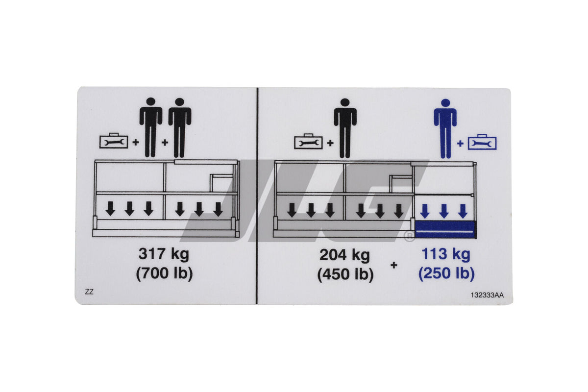 132333 Decal, Capacity | Skyjack