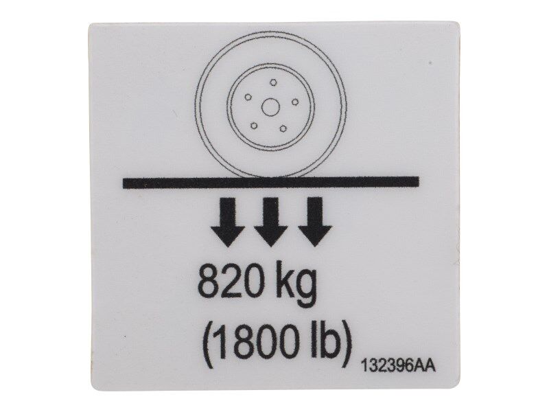 132396 Decal, Wheel Load Pic | Skyjack