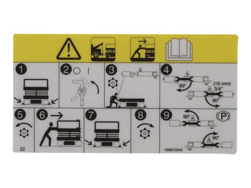 158910 Towing Pushing Decal | Skyjack