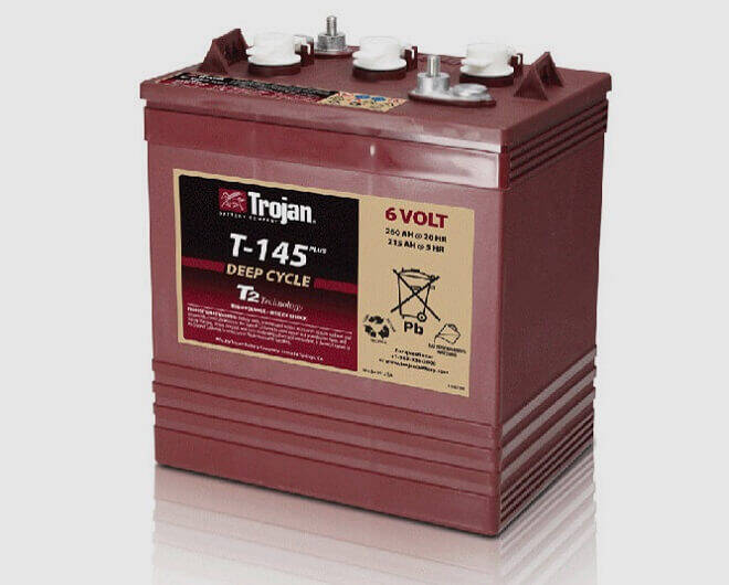 Trojan T-145 PLUS 6V Deep Cycle Battery, Flooded Lead Acid